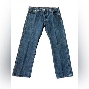 Levi's Men's 505 Jeans W38 L30 Blue Denim Straight Leg button up fly‎